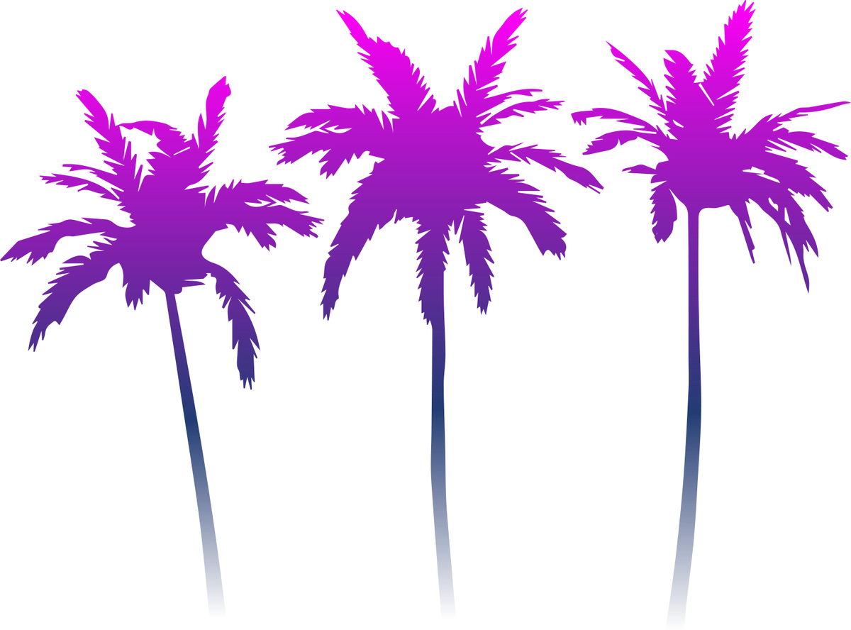 Cyberpunk Palm Trees